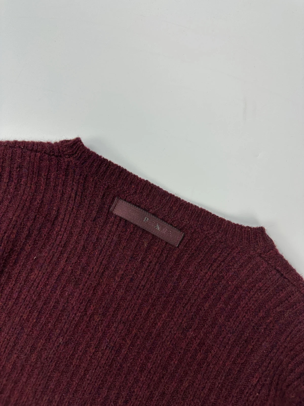 Prada Sport FW2008 Burgundy Wool Knit Sweater