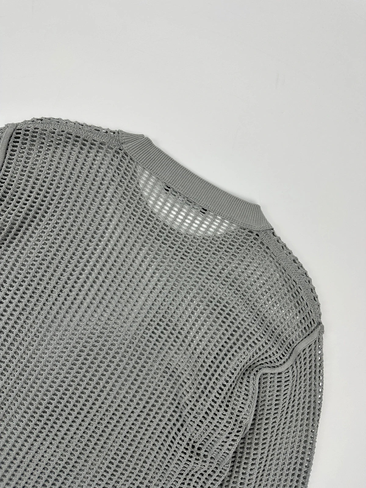 Dolce & Gabbana 00’s Grey Mesh Knit Sweater