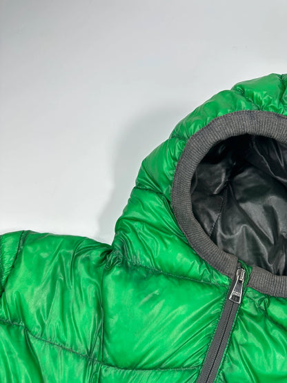 Dolce & Gabbana Ski Transparent Green Hooded Down Puffer Jacket