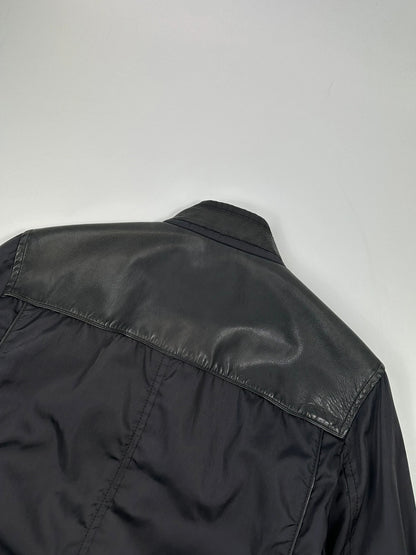Prada Sport FW2007 Dark Navy Nylon & Leather Biker Jacket