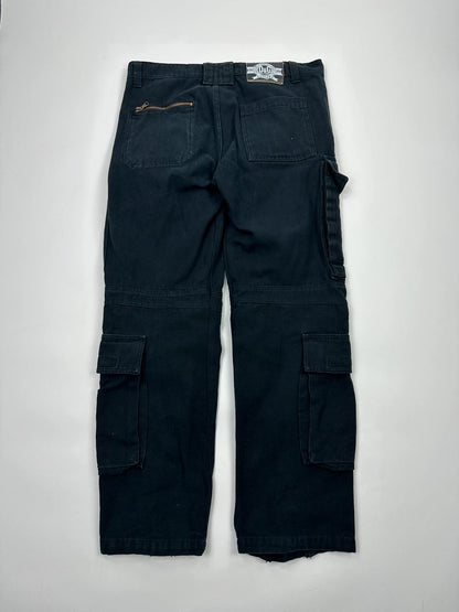 Dolce Gabbana FW2006 Heavy Thick Cargo Zip Navy Pants