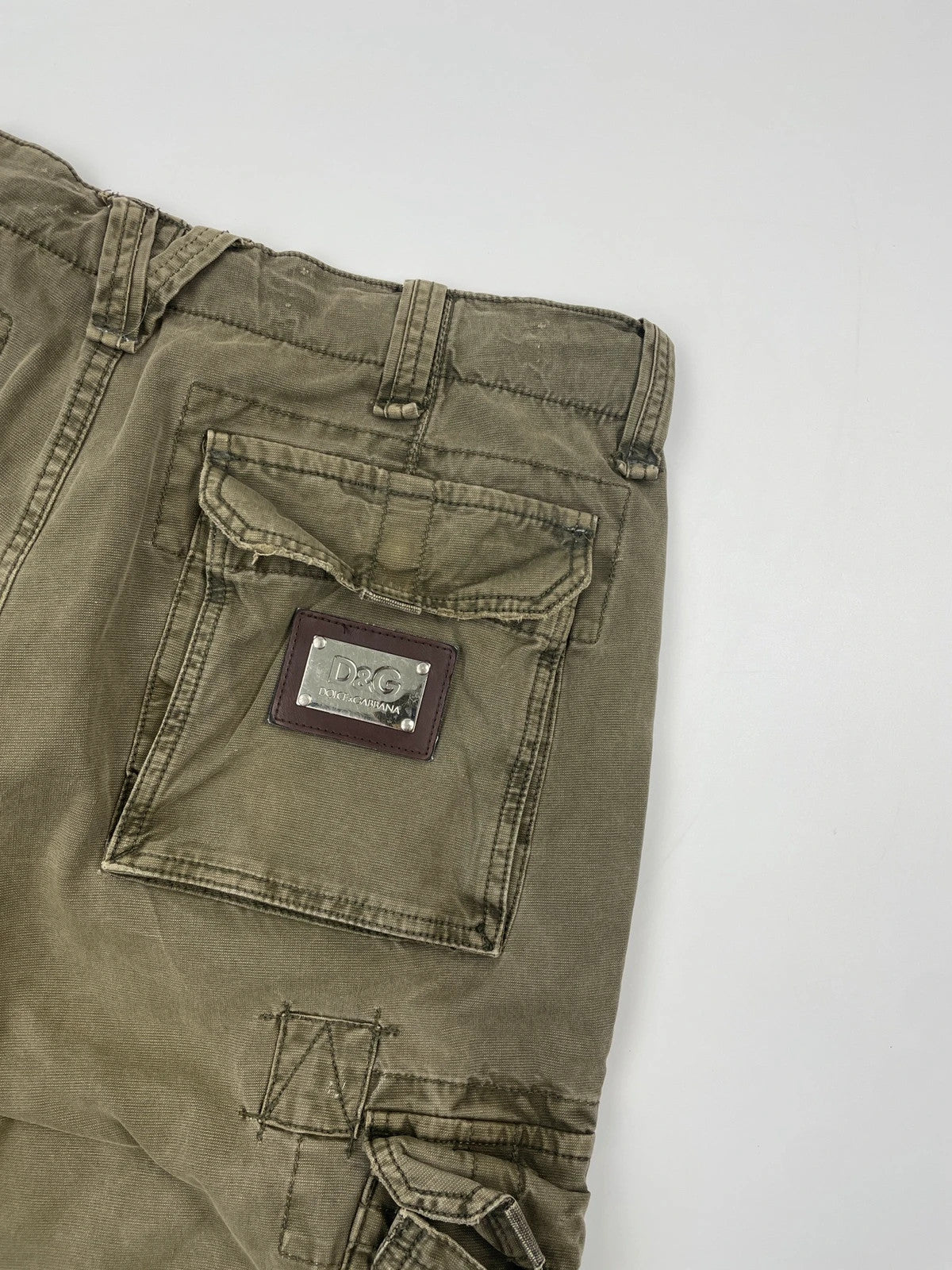 Dolce Gabbana FW2006 Cargo Military Short Army Khaki Green