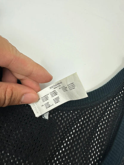 Dolce Gabbana SS2002 Beachwear Mesh Tank Top  Black