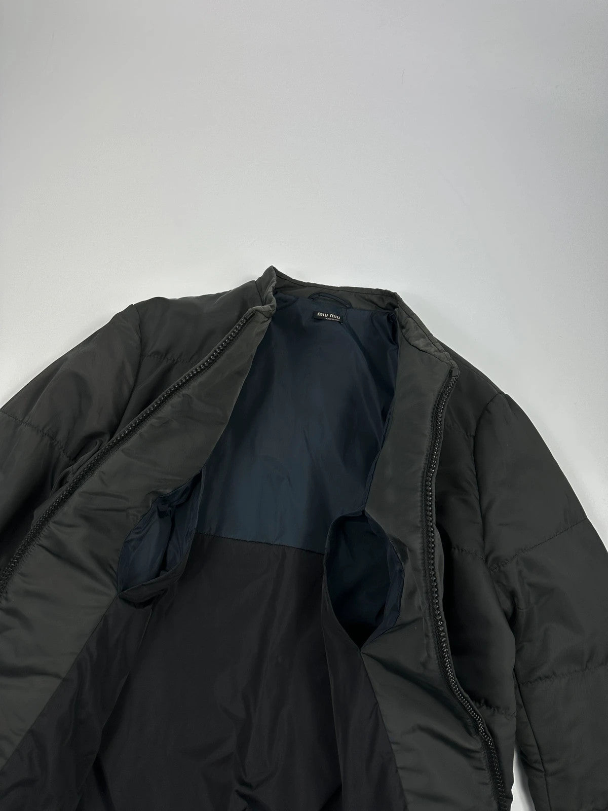 Miu Miu FW2007 Dark Khaki Padded Nylon Bomber Jacket