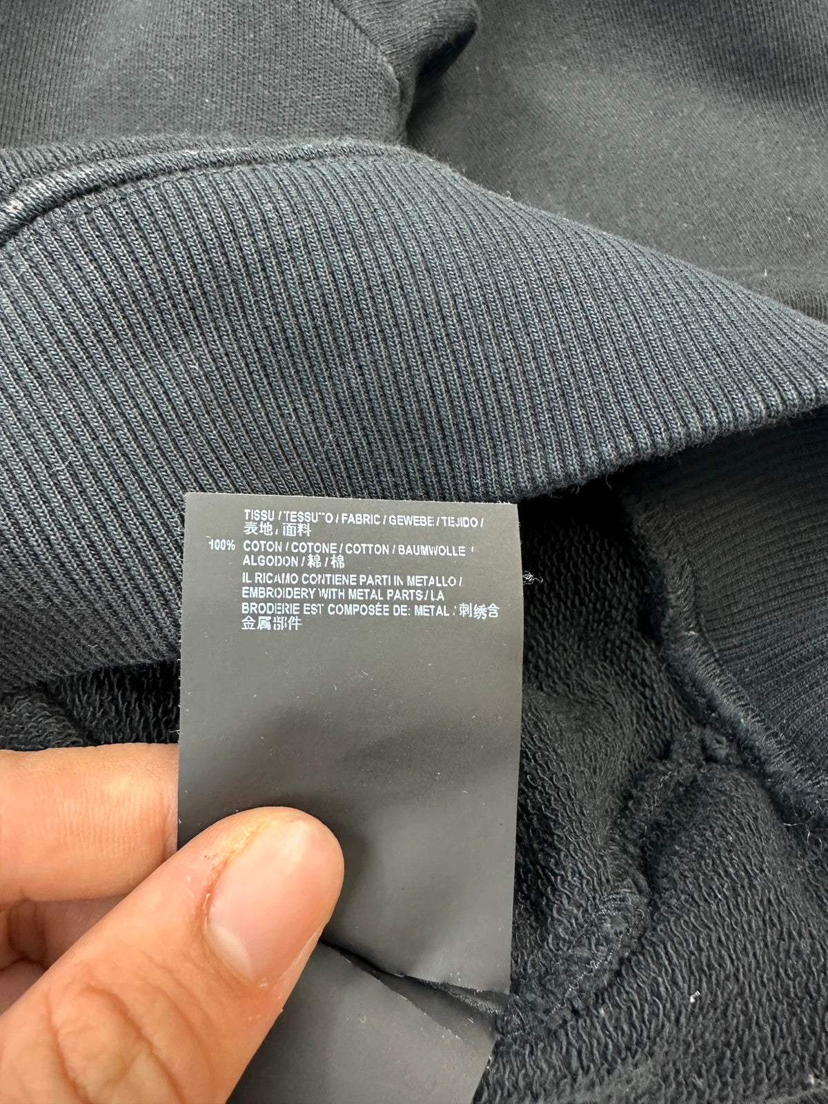 Saint Laurent 2018 Studded Strass Cat Eyes Black Hoodie