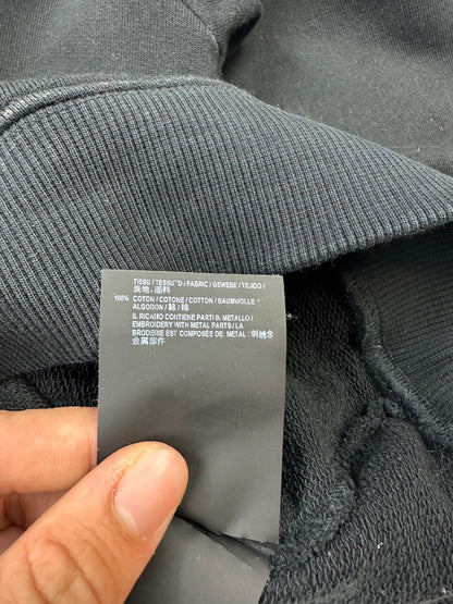 Saint Laurent 2018 Studded Strass Cat Eyes Black Hoodie