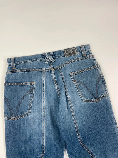 Dolce Gabbana 00’s Pockets Patchwork Jeans Pants Denim