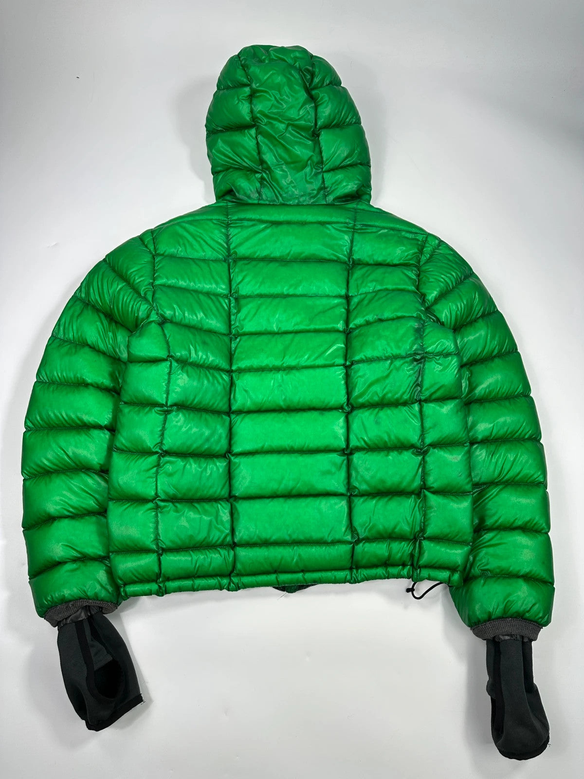 Dolce & Gabbana Ski Transparent Green Hooded Down Puffer Jacket