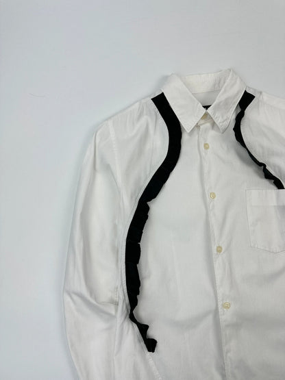Comme Des Garçons Black AD2010 White & Black Straps Shirt