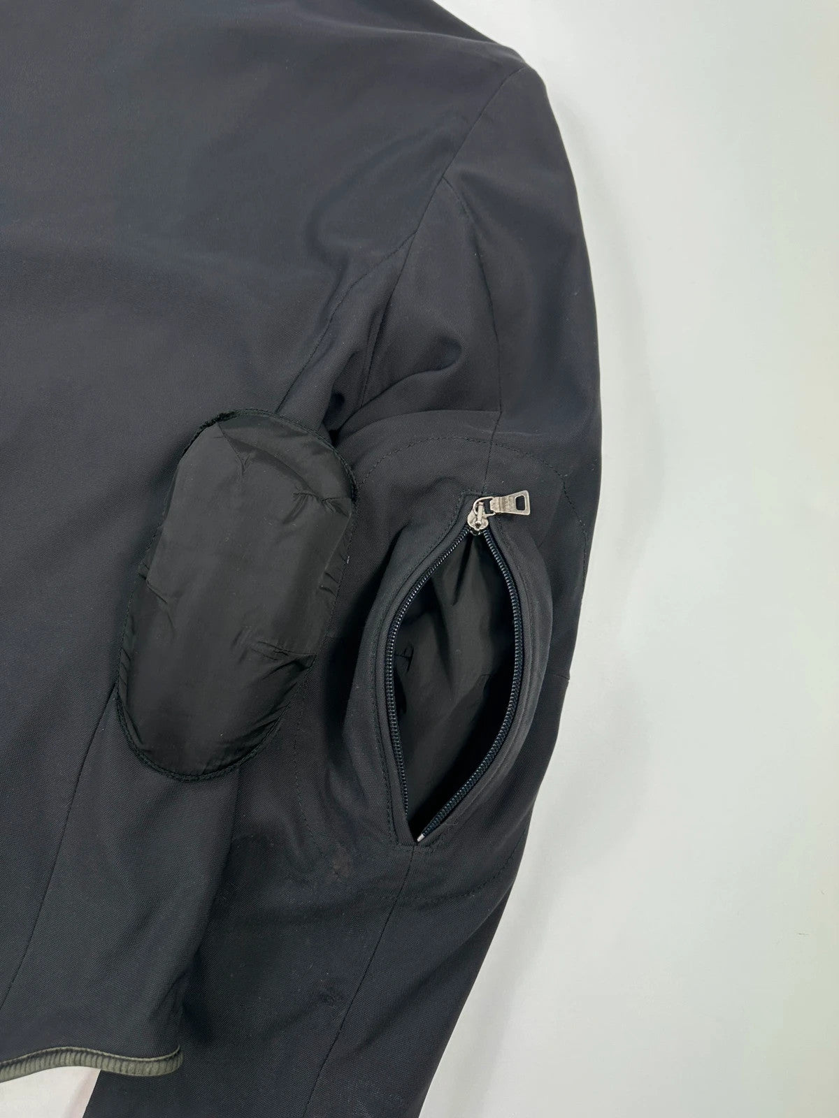 Prada Sport FW1999 Dark Navy Biker Elbow Padded Jacket