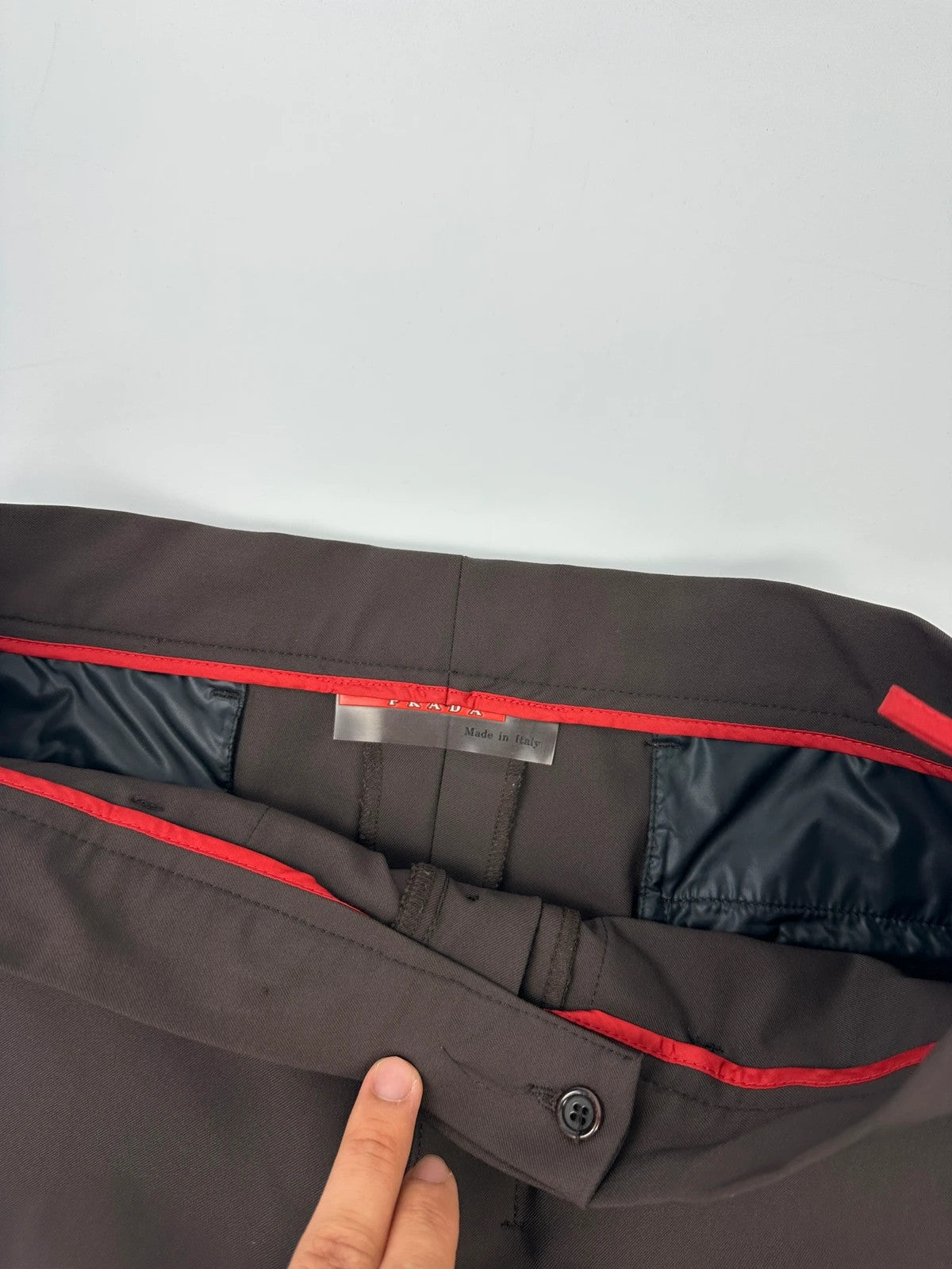 Prada Sport FW2002 Brown Flared Zip Pants