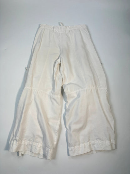Marithé + François Girbaud White Parachute Cargo Light Pants