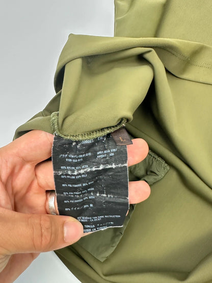 Prada Sport SS2006 Khaki Green Sporty Fitted Tee Nylon & Silk