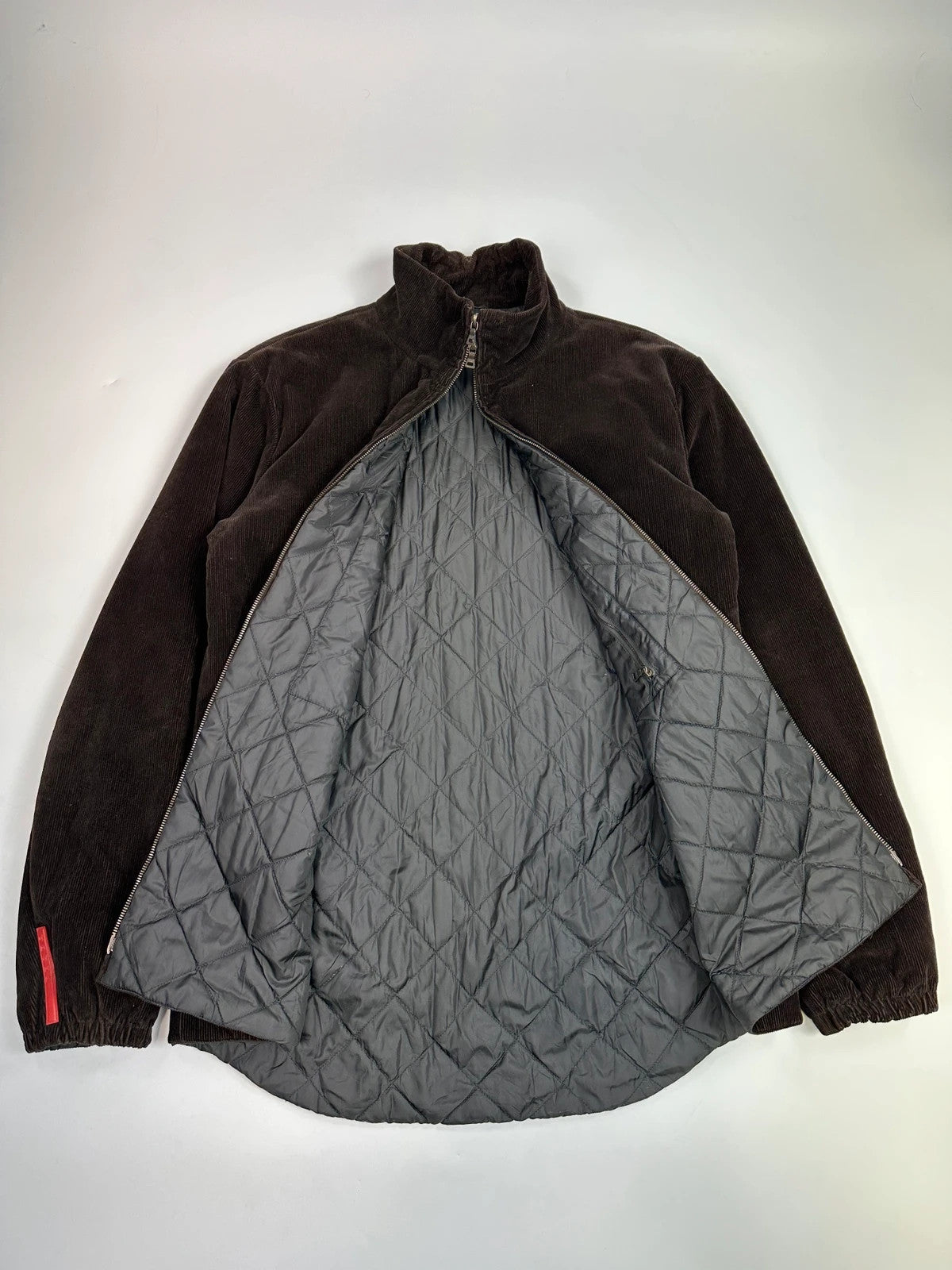 Prada Sport FW2004 Brown Padded Corduroy RedTab Jacket
