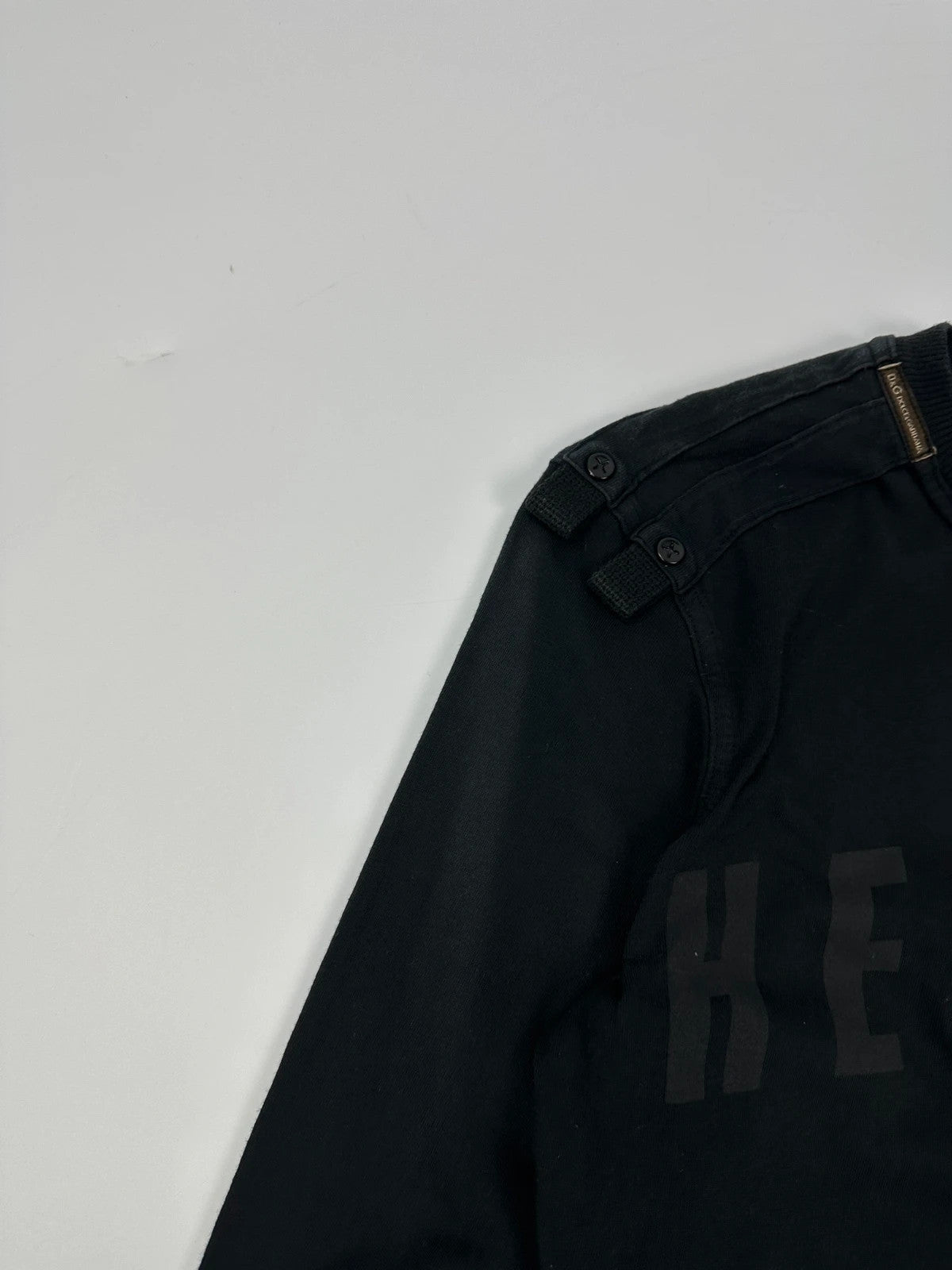 Dolce & Gabbana SS04 Cargo Pocket Military Army Black Longsleeves Tee