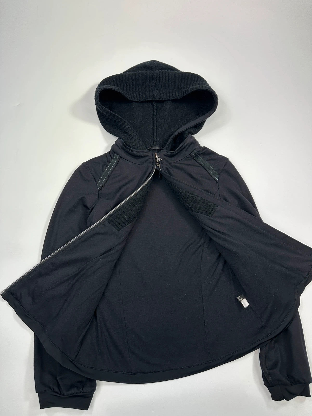 Marithé + François Girbaud 00’s Black Tech Hooded Jacket