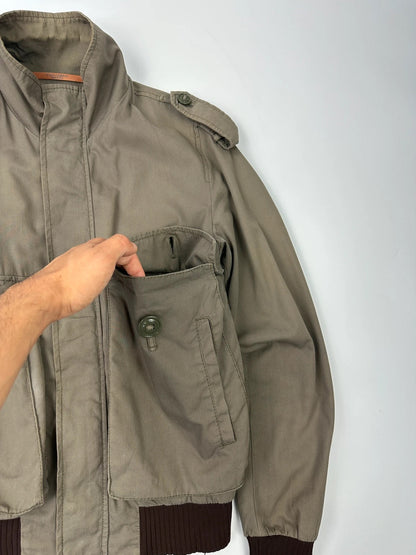 Dolce & Gabbana 00’s Cotton Khaki Army Bomber Jacket