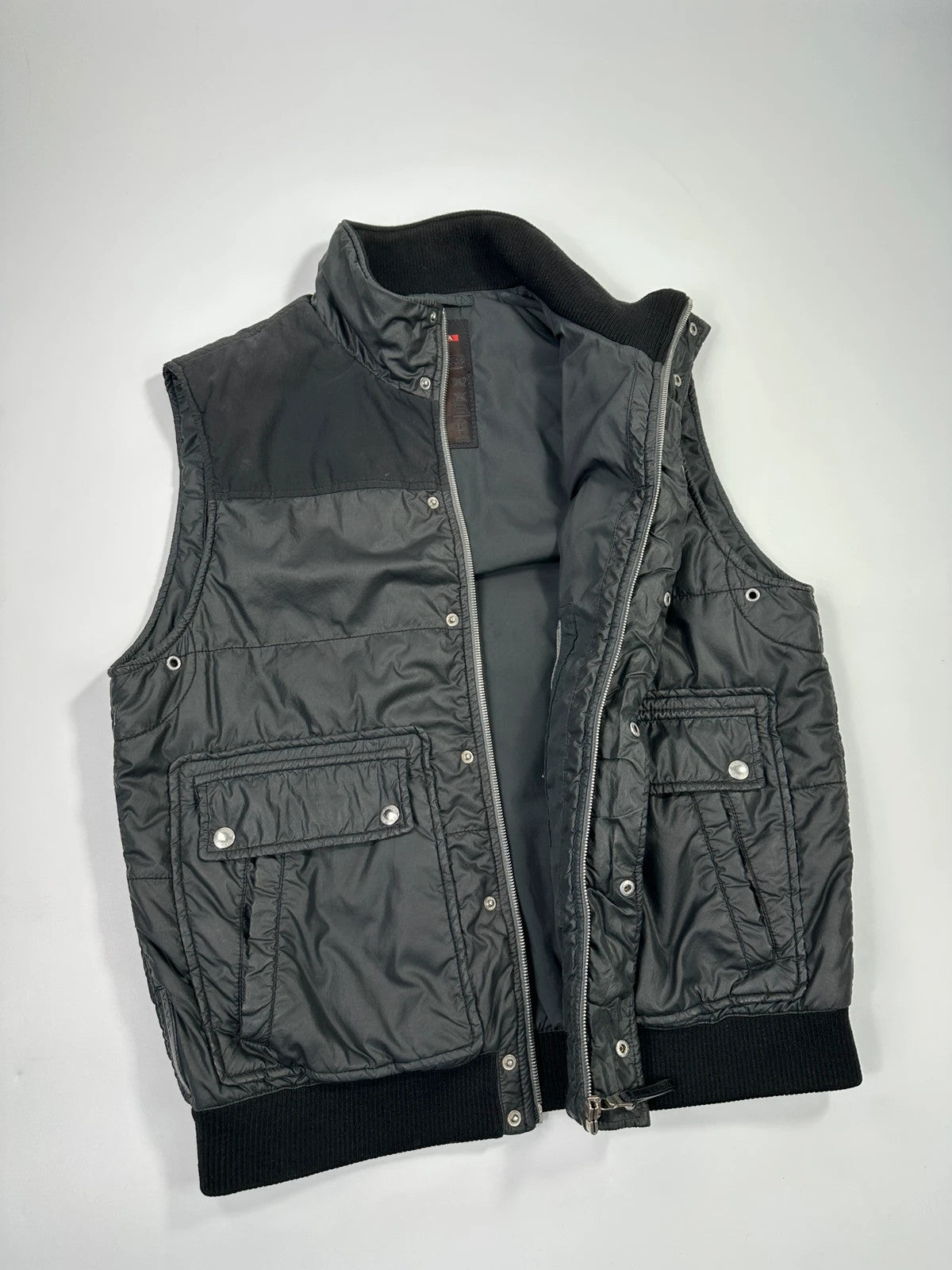 Prada Sport FW2006 Black Sleeveless Puffer Jacket