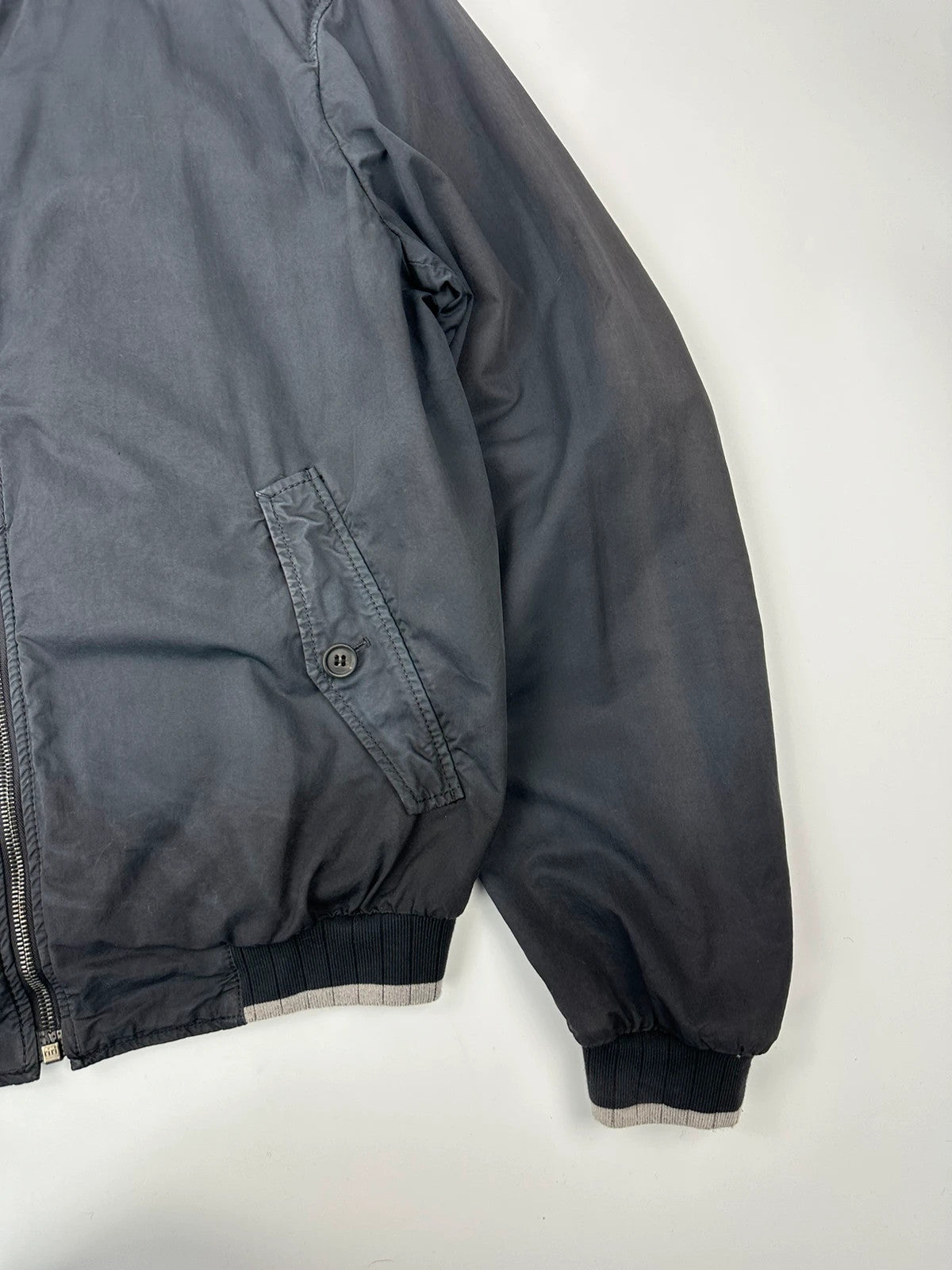 Prada Milano SS2007 Navy Blue Cotton Light Bomber Jacket