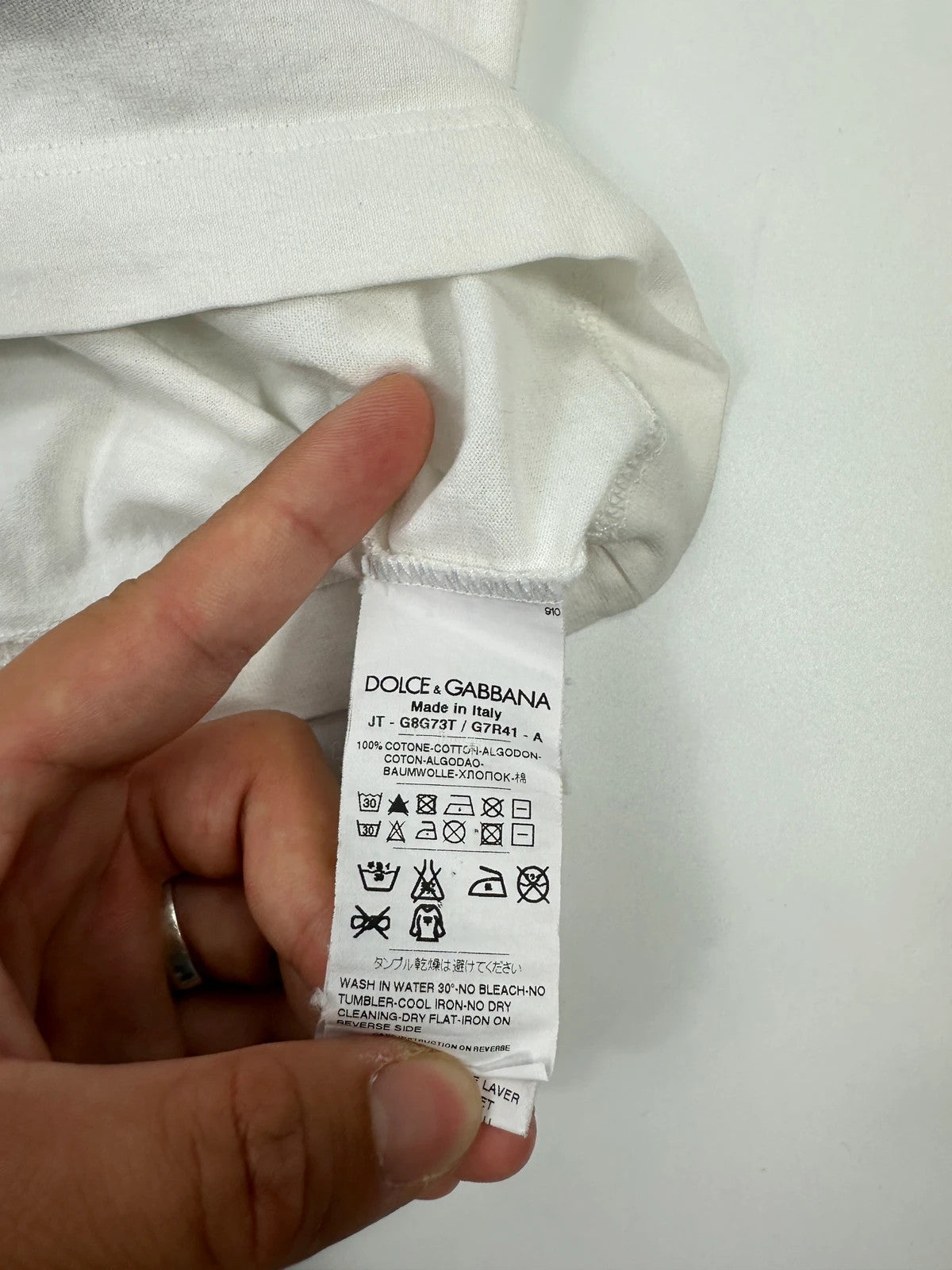 Dolce & Gabbana 2000s Monica Bellucci White Printed Tee