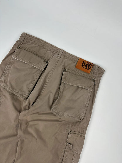 Dolce & Gabbana 00´s Multi Cargo Pockets Brown Light Parachute Pants