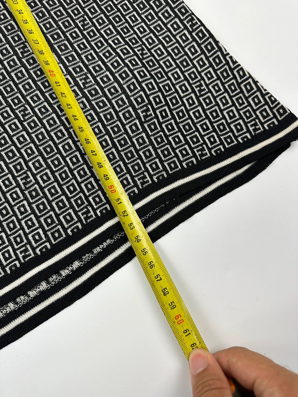 Fendi 90’s FF Monogram Black & White  Knitted Vest Sweater