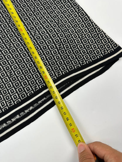 Fendi 90’s FF Monogram Black & White  Knitted Vest Sweater
