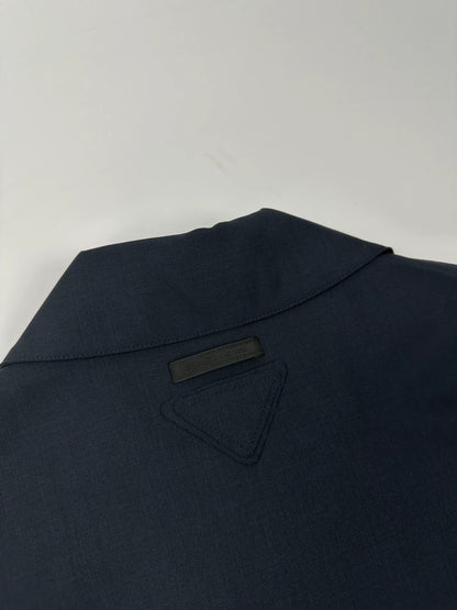 Prada Milano SS2025 Virgins Wool Light Crop Shirt Jacket