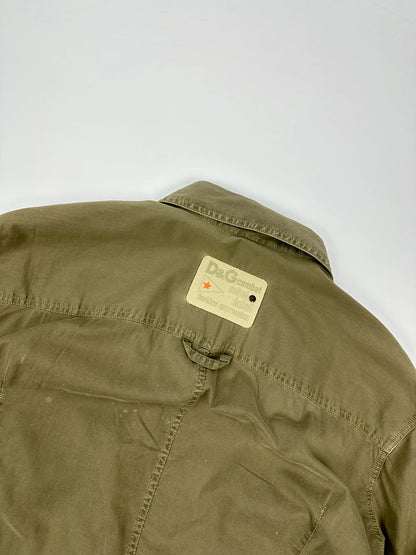 Dolce & Gabbana SS2004 Combat Mesh Cargo Pockets Khaki Shirt