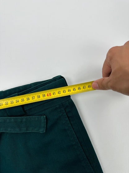 Prada Milano FW2016 Emerald Belt Cotons Crop Pants