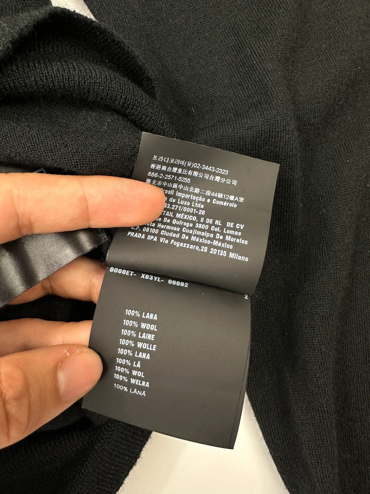 Prada Milano FW2021 Black Wool High Neck Sweater