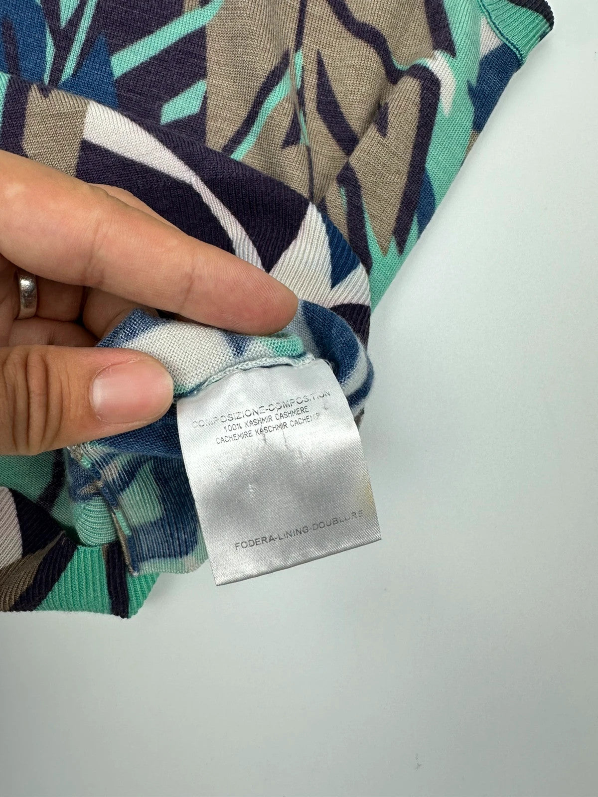 Gucci 00’s Jungle Leafs Cashmere Top