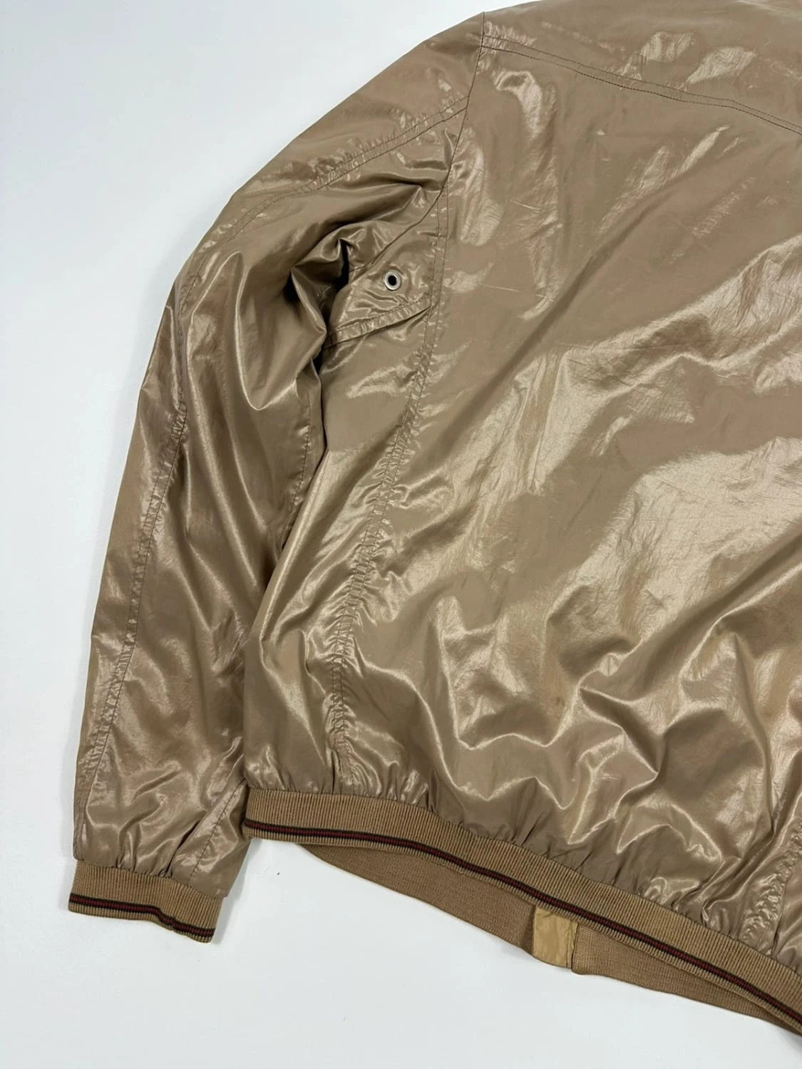 Gucci 00s Gold Cream Light Shiny Nylon Jacket