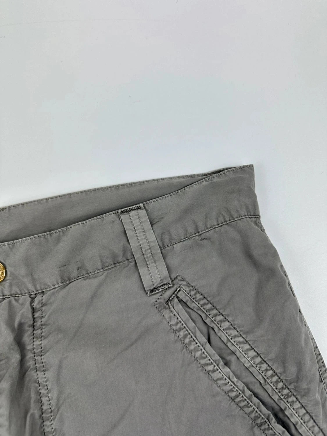 Dolce Gabbana Grey 2003 Cargo Zip Pants