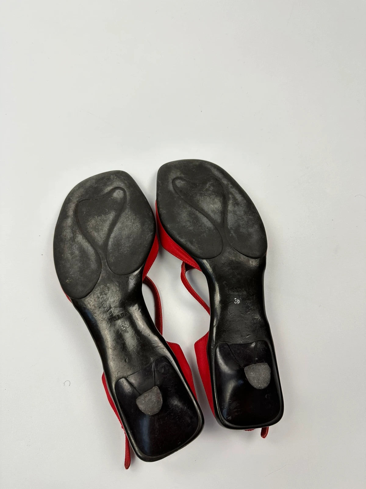 Prada Milano SS2000 Red SlingBack Pumps Heels