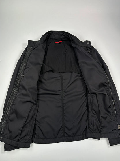 Prada Sport FW2007 Dark Navy Nylon & Leather Biker Jacket