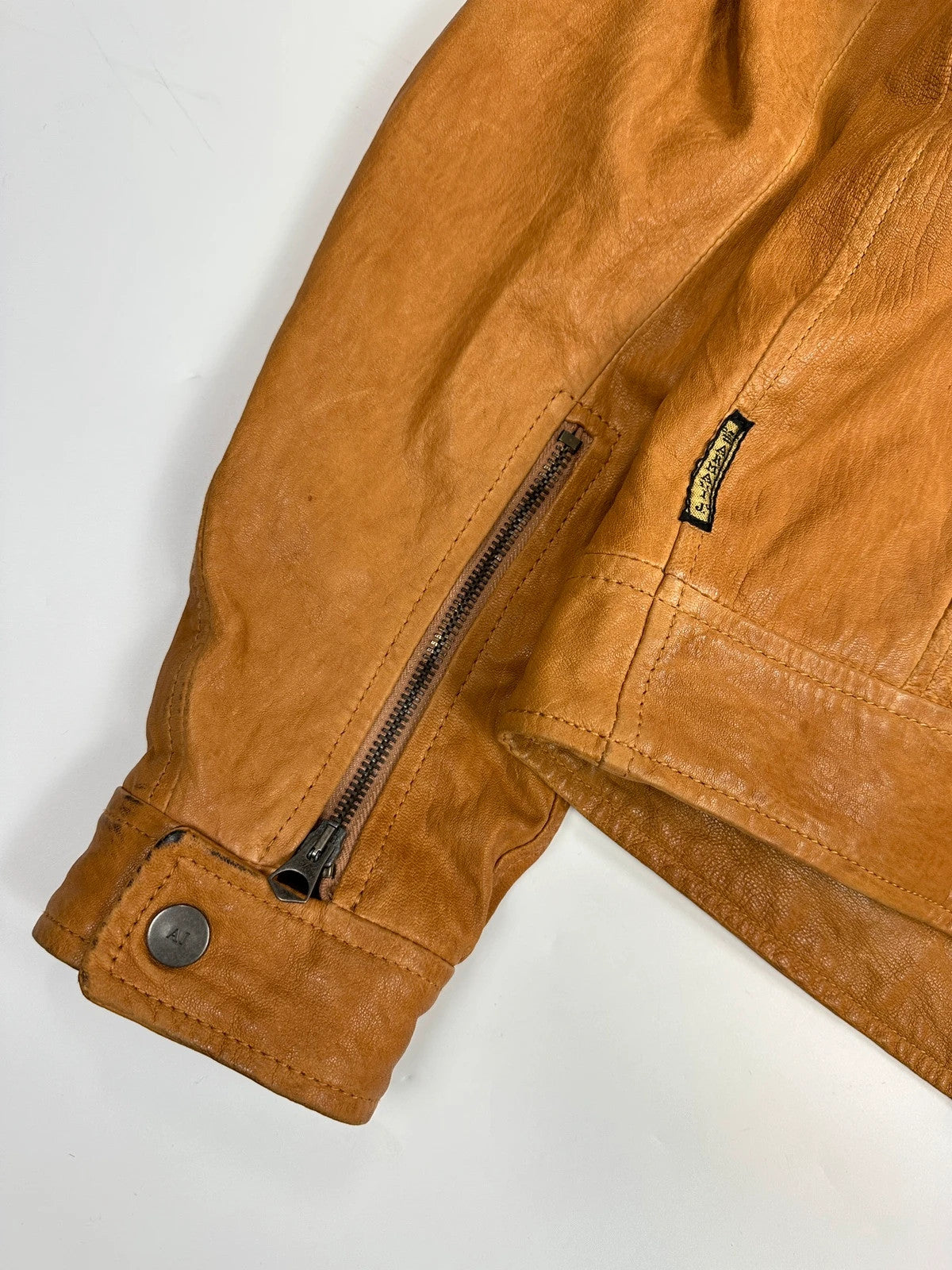 Armani Jeans 00’s Camel Leather Jacket
