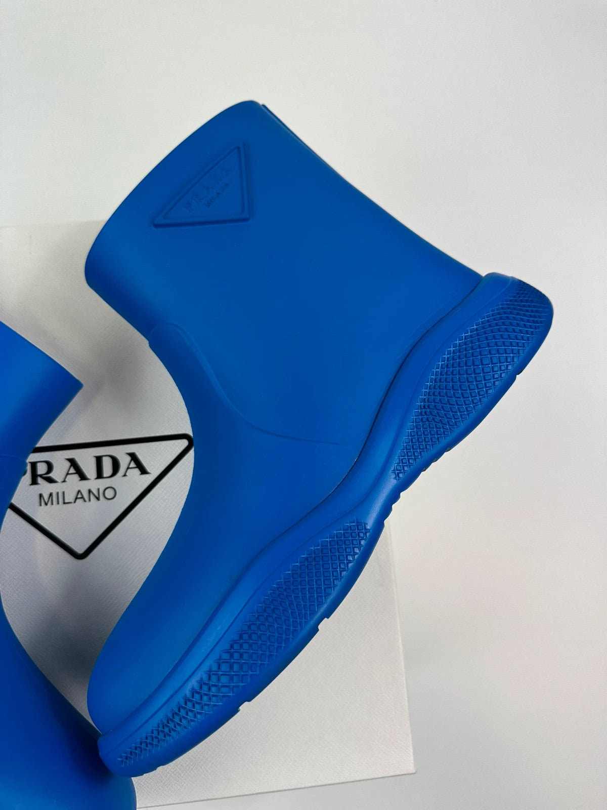 Prada Electric Blue Astroboy Boots Triangle