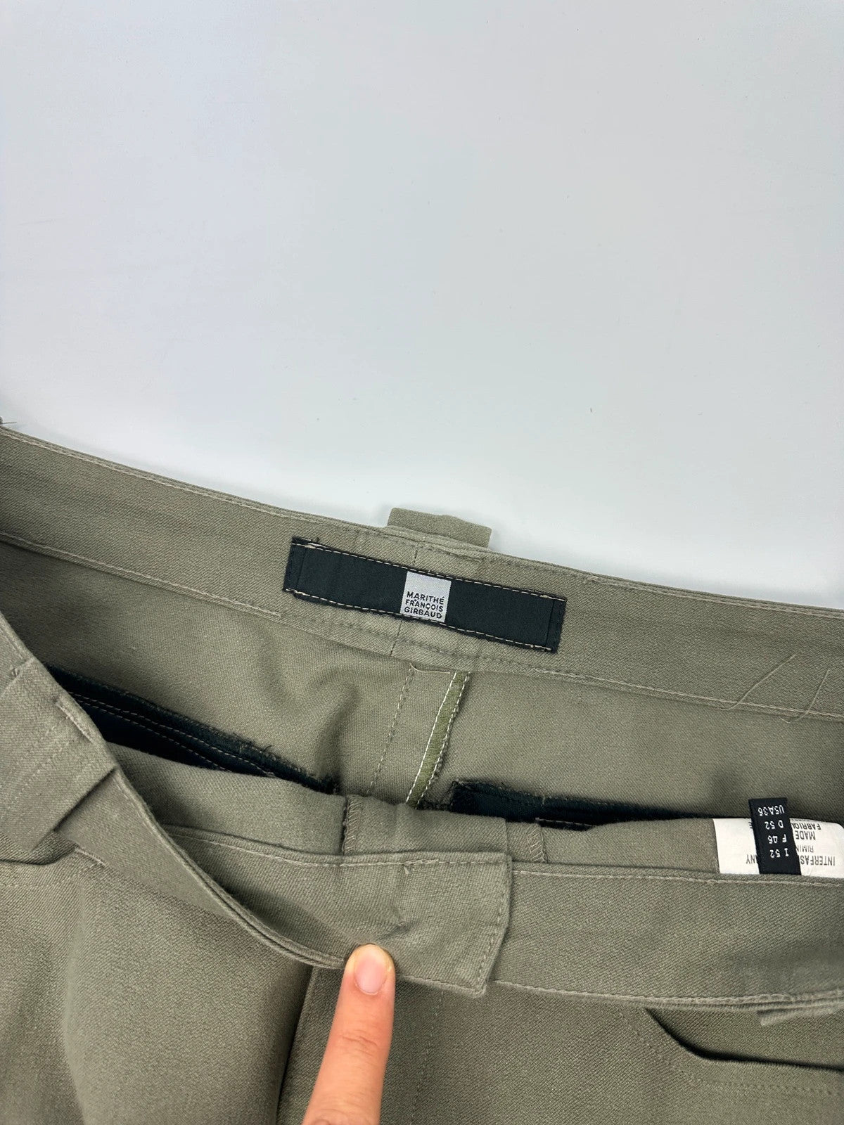 Marithé + François Girbaud 00’s Khaki Tech Zip Pants