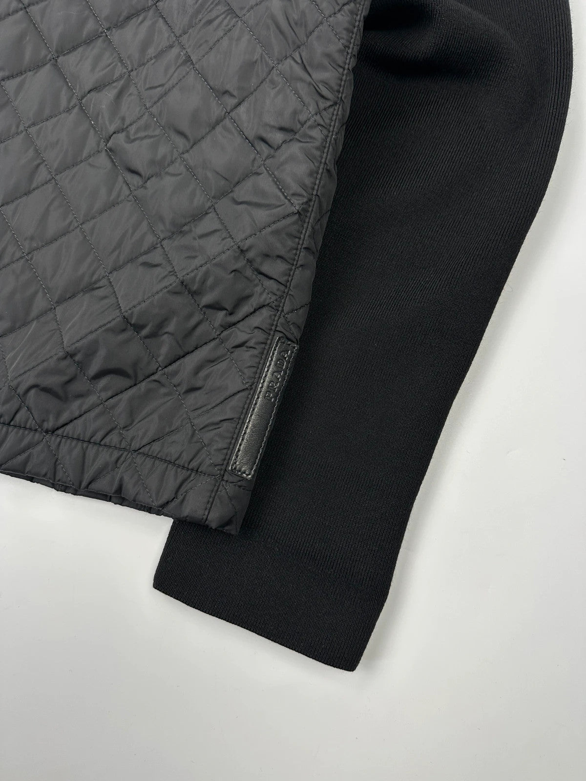 Prada Sport FW01-05 Black Hybrid Wool & Nylon Padded Jacket