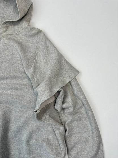MM6 Margiela FW2017 Grey Hoodie Cuted Sleeves