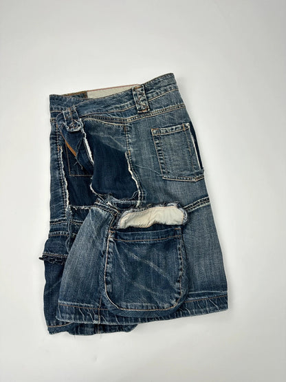 Marithé + Francois Girbaud SS2001 Denim Destroy Skirt