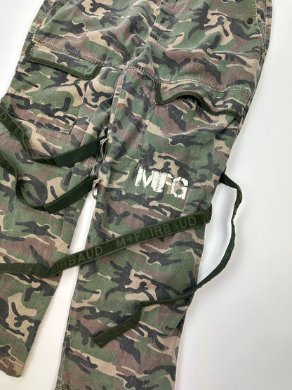 Marithé + François Girbaud 00’s Camo Baggy Straps Denim Pants