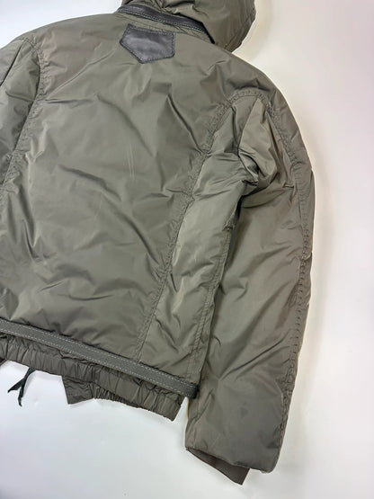 Marithé + François Girbaud 00’s Khaki Hooded Down Puffer Jacket