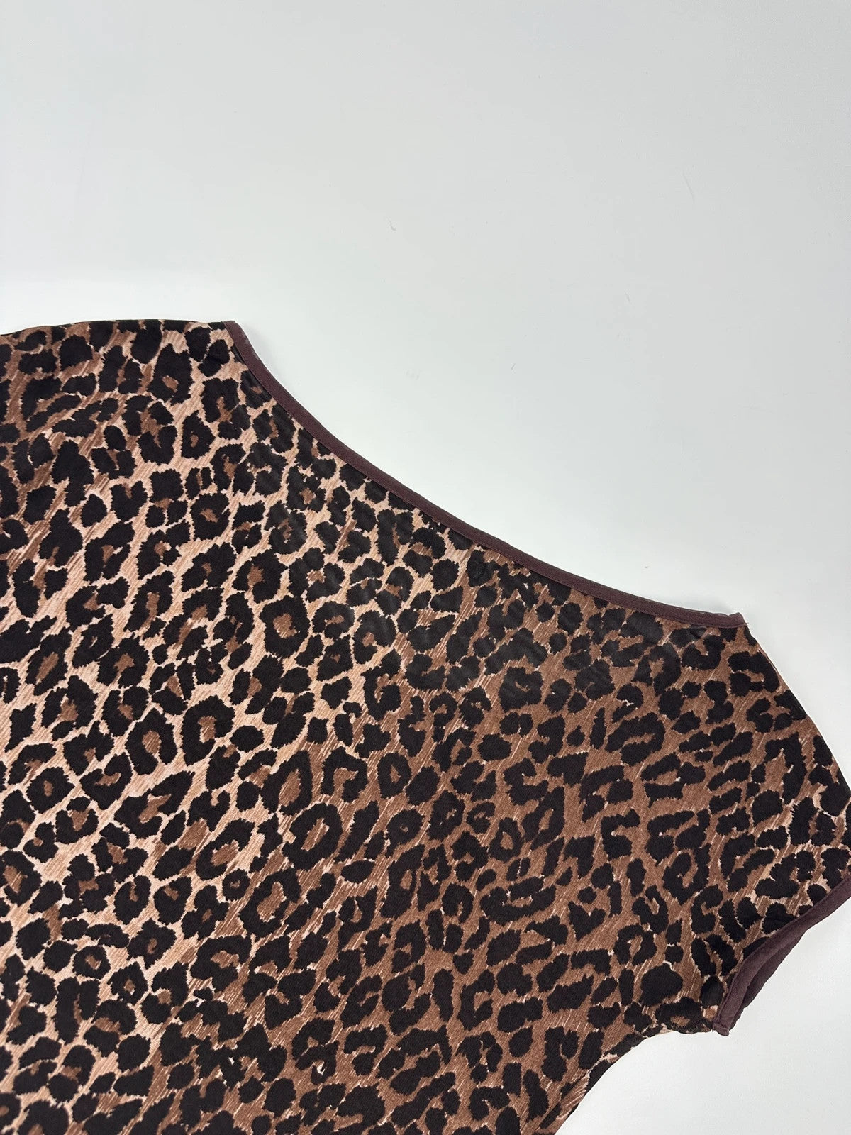 Dolce & Gabbana 00s Double Layer Fitted Leopard Print Tee