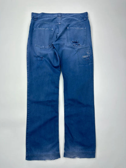 Dolce & Gabbana 00’s Repair French Blue WorkWear Denim Pants