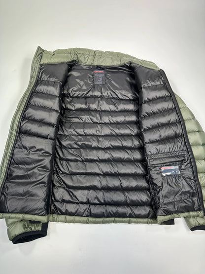 Prada Sport FW2012 Green & Black Hybrid Down Puffer Jacket