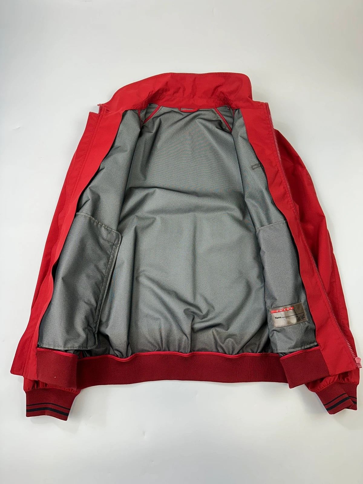 Prada Sport FW2014 Red Nylon Light Bomber Waterproof Jacket