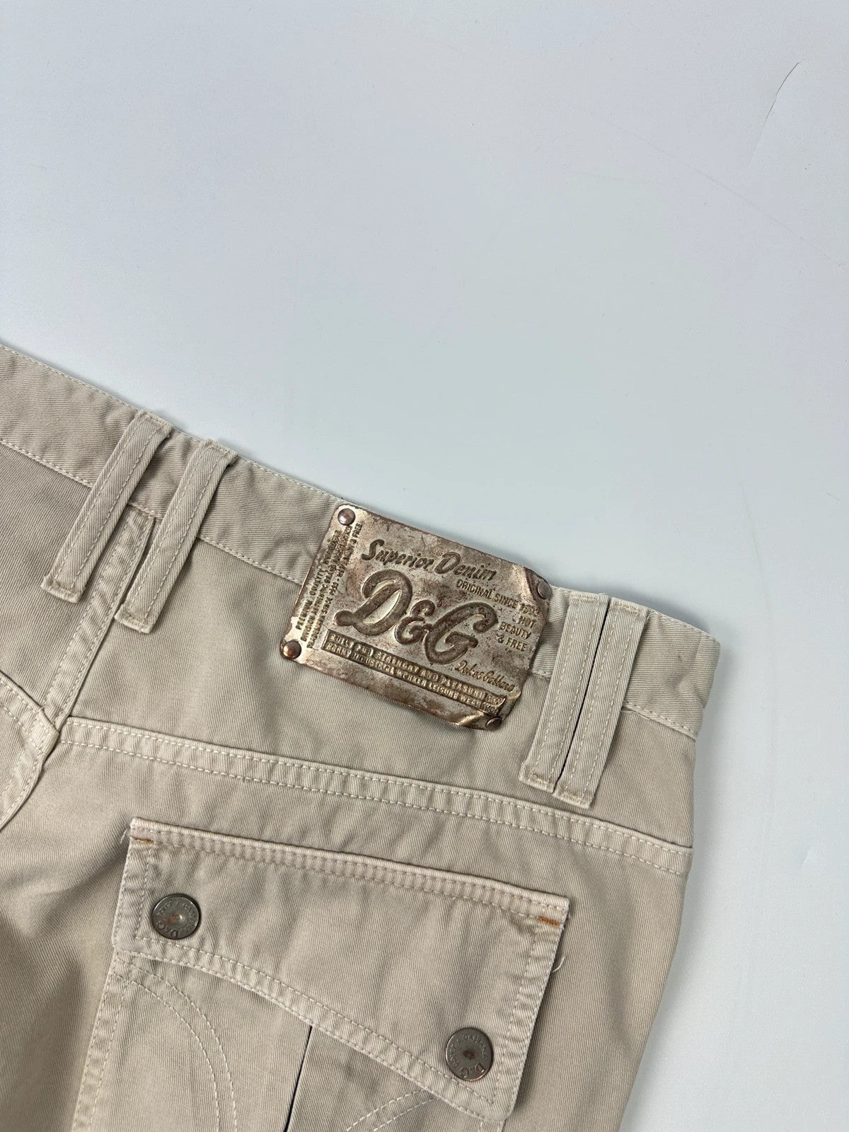 Dolce & Gabbana 00’s Beige Cargo Wide Legs Pants