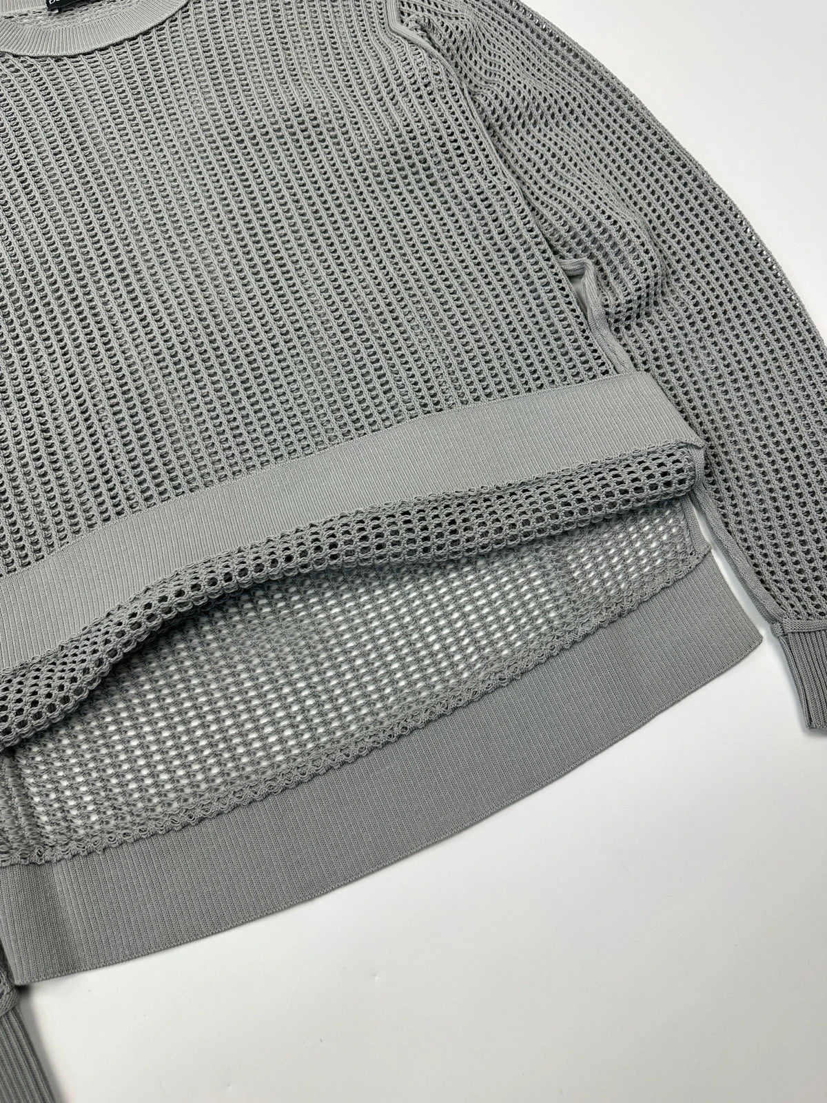 Dolce & Gabbana 00’s Grey Mesh Knit Sweater